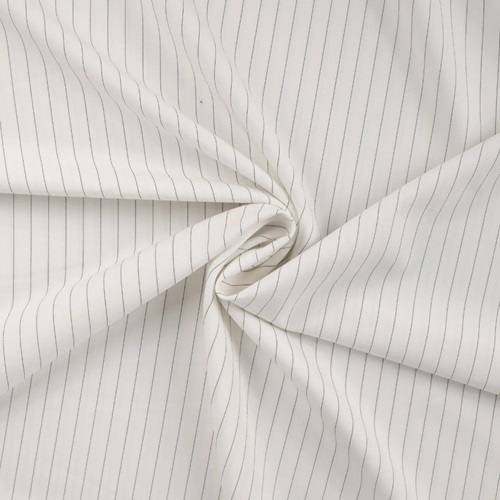 Hosenstoff Twill- pin stripes weiss